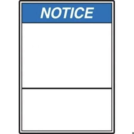 Accuform BLANK, Adhesive Dura-Poly, 10 in x 14 in, Hole Mounting MRBH838XV